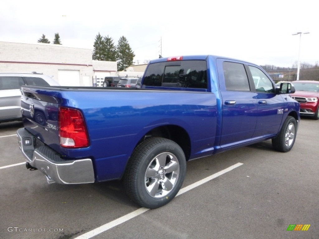 2017 1500 Big Horn Crew Cab 4x4 - Blue Streak Pearl / Black/Diesel Gray photo #6