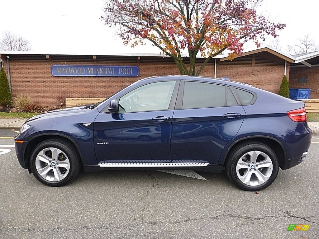 2014 X6 xDrive35i - Deep Sea Blue Metallic / Saddle Brown photo #2