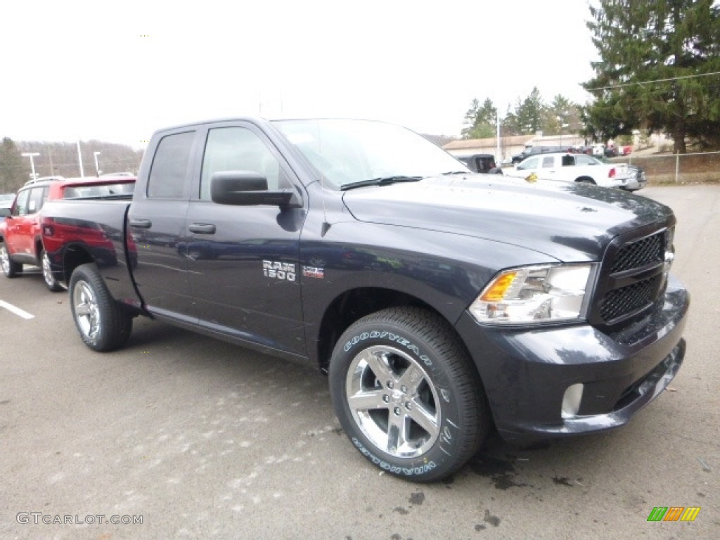 2017 1500 Express Quad Cab 4x4 - Maximum Steel Metallic / Black/Diesel Gray photo #11