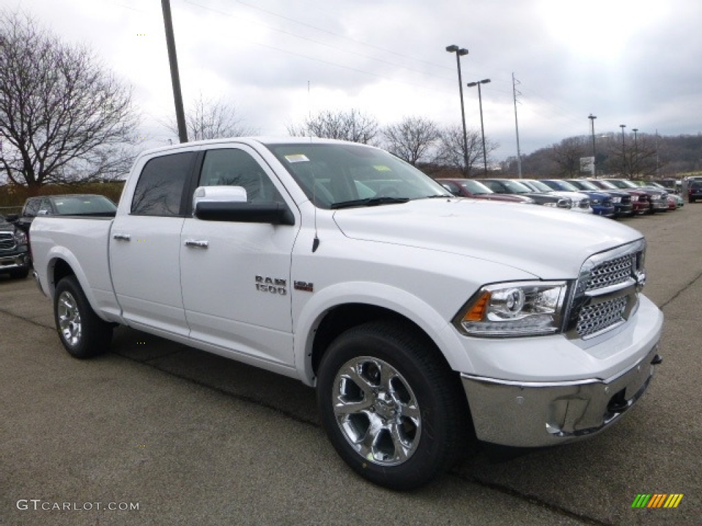 2017 1500 Laramie Crew Cab 4x4 - Bright White / Black photo #11