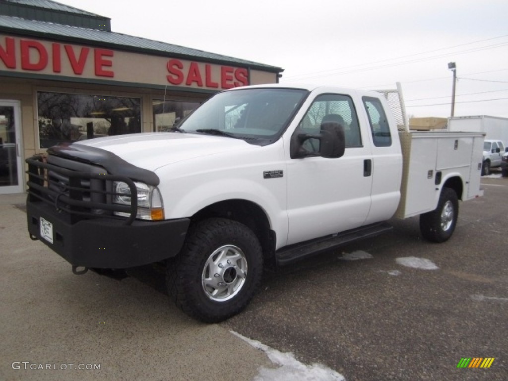 2004 F250 Super Duty XL SuperCab 4x4 - Oxford White / Medium Flint photo #1