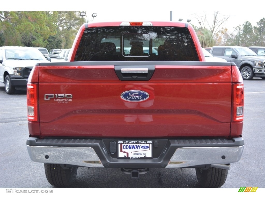 2017 F150 XLT SuperCrew 4x4 - Ruby Red / Earth Gray photo #4