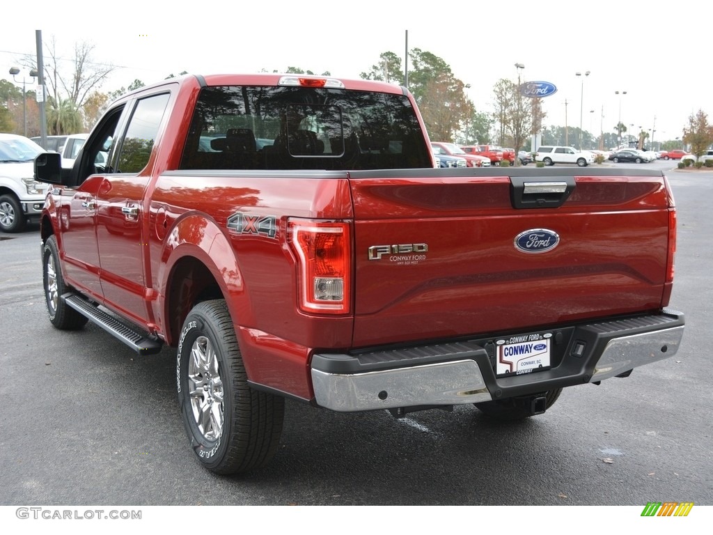 2017 F150 XLT SuperCrew 4x4 - Ruby Red / Earth Gray photo #7