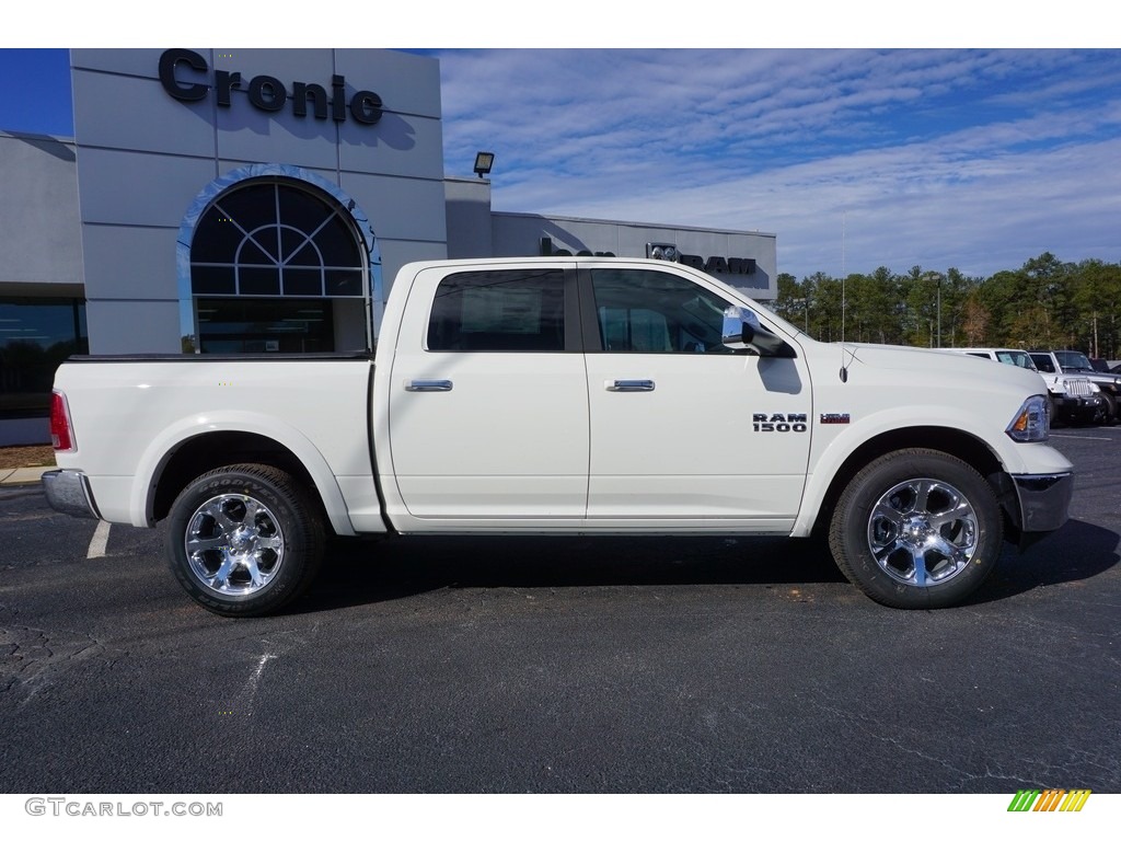 2017 1500 Laramie Crew Cab 4x4 - Bright White / Canyon Brown/Light Frost Beige photo #7