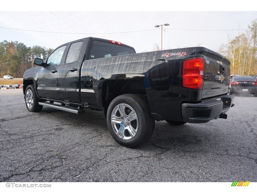 2017 Silverado 1500 Custom Double Cab 4x4 - Black / Dark Ash/Jet Black photo #5