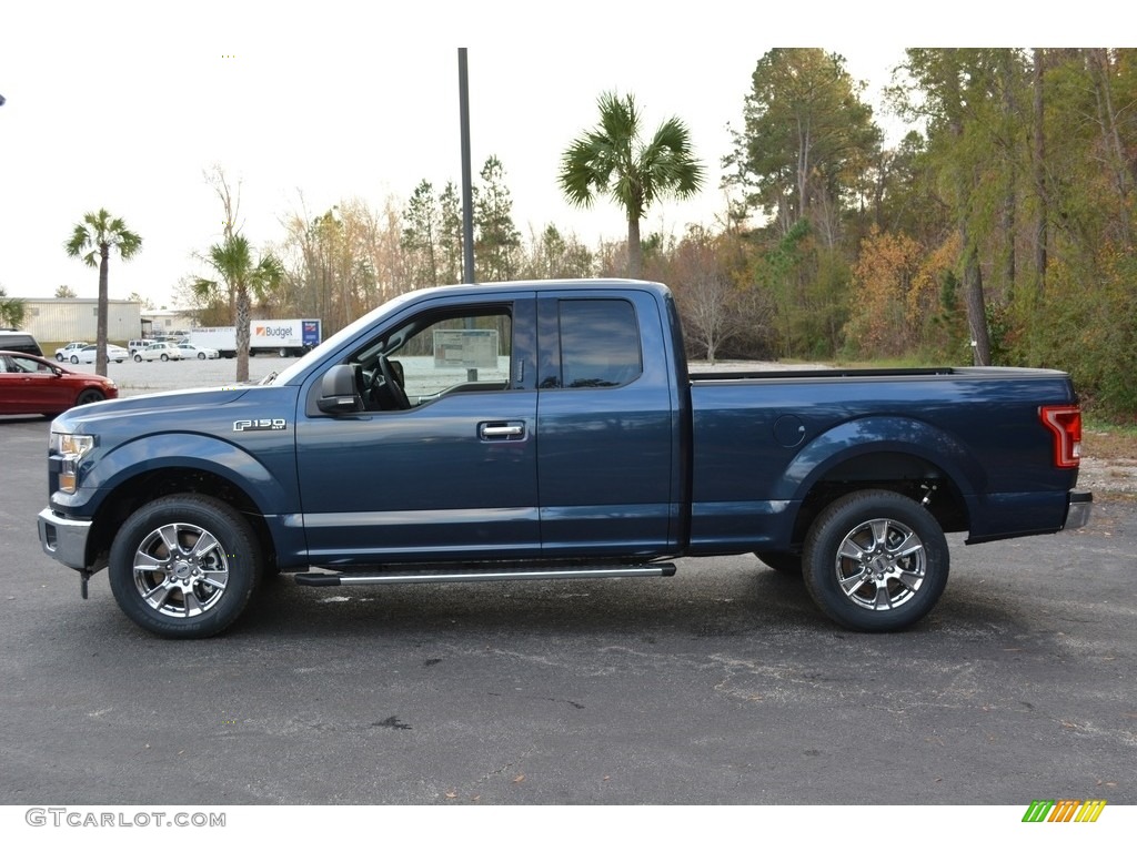 2017 F150 XLT SuperCab - Blue Jeans / Earth Gray photo #7