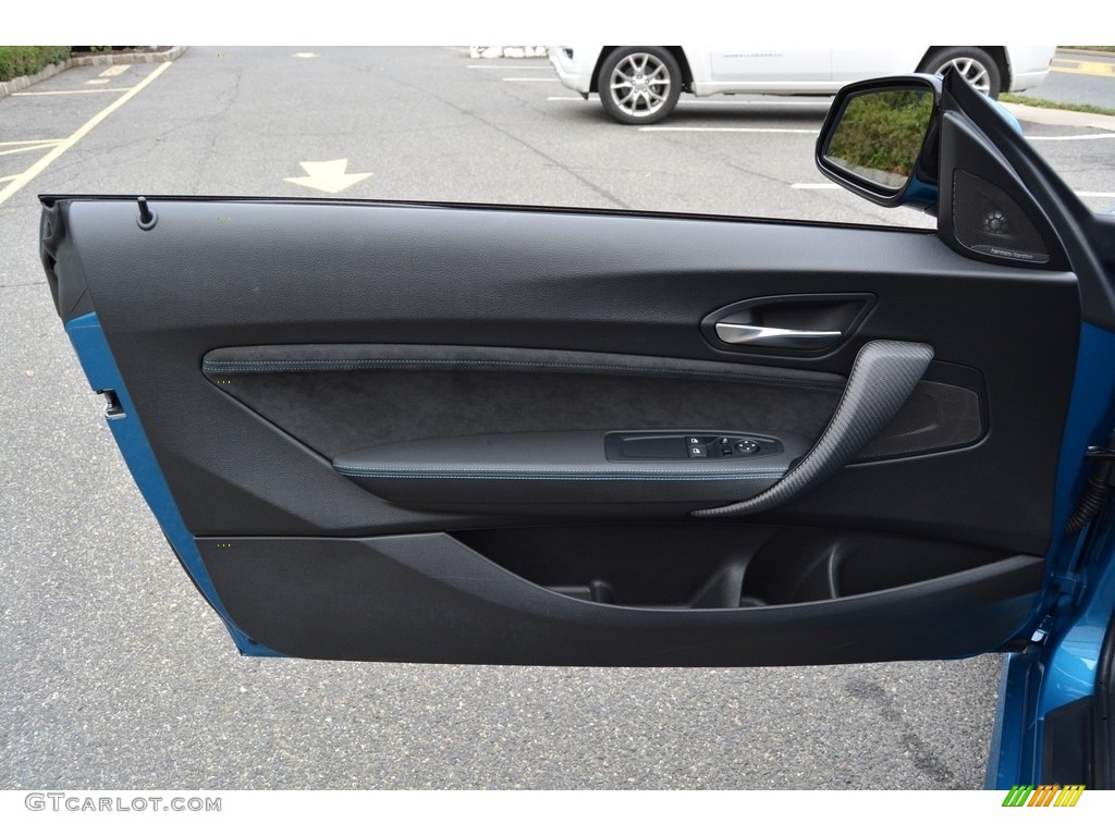 2016 BMW M2 Coupe Black/Blue Highlight Door Panel Photo #117445748