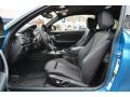 Black/Blue Highlight Front Seat Photo for 2016 BMW M2 #117445836