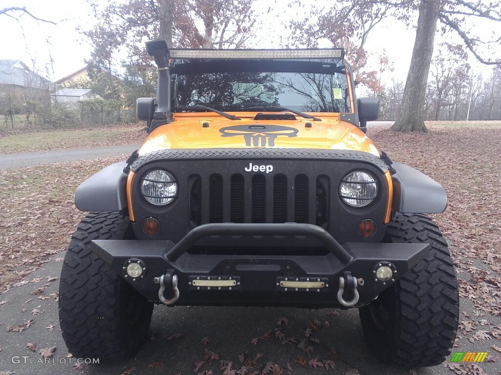 2012 Wrangler Unlimited Sport 4x4 - Dozer Yellow / Black photo #3