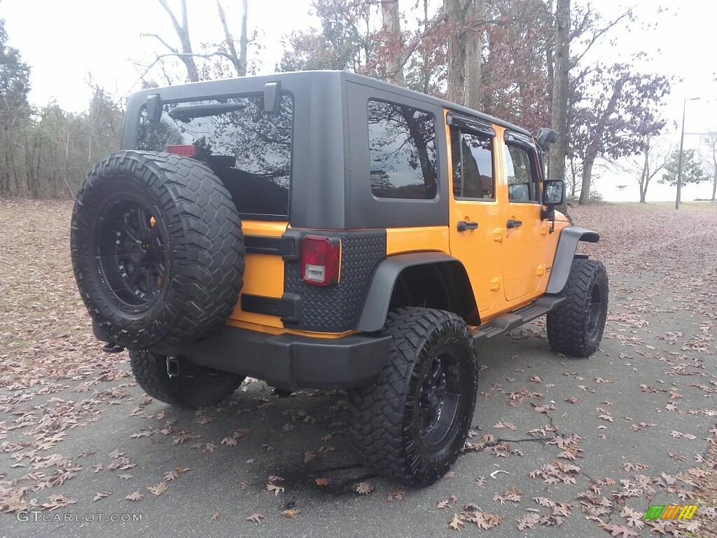 2012 Wrangler Unlimited Sport 4x4 - Dozer Yellow / Black photo #7