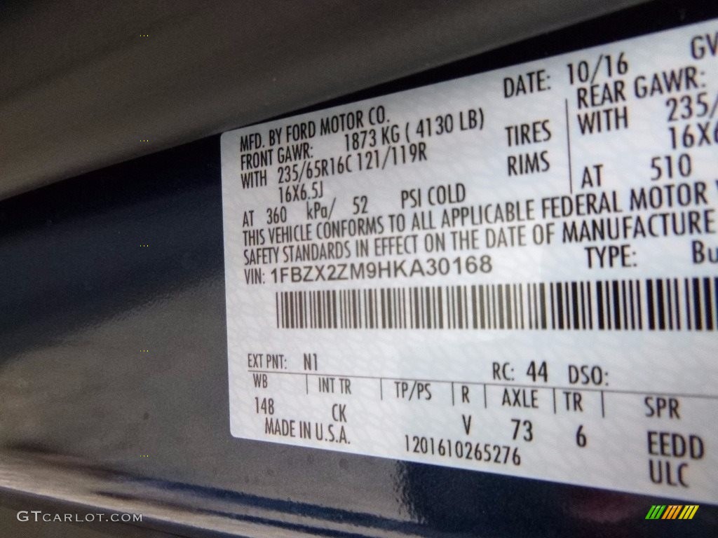 2017 Ford Transit Wagon XLT 350 LR Long Color Code Photos