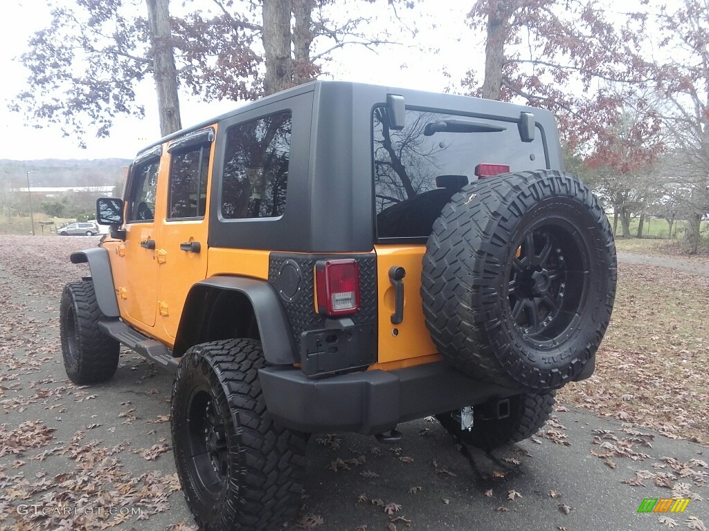 2012 Wrangler Unlimited Sport 4x4 - Dozer Yellow / Black photo #9