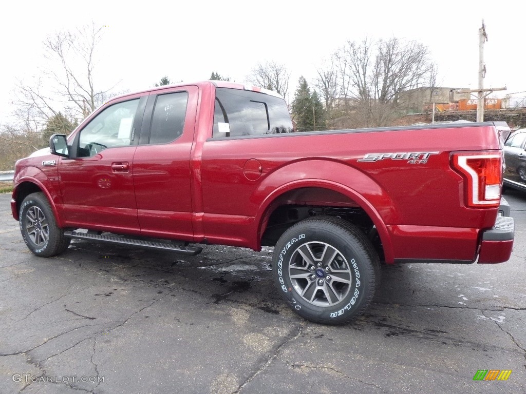 2017 F150 XLT SuperCab 4x4 - Ruby Red / Black photo #3