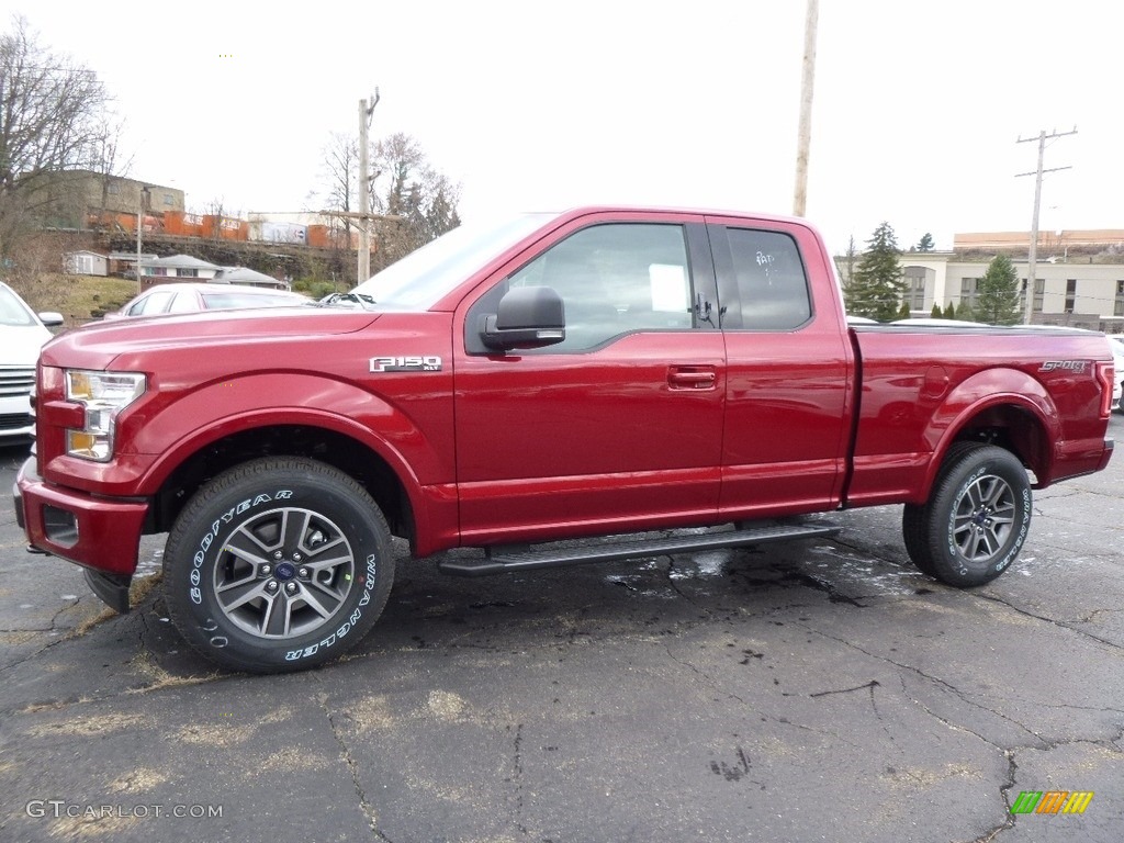 Ruby Red 2017 Ford F150 XLT SuperCab 4x4 Exterior Photo #117448095