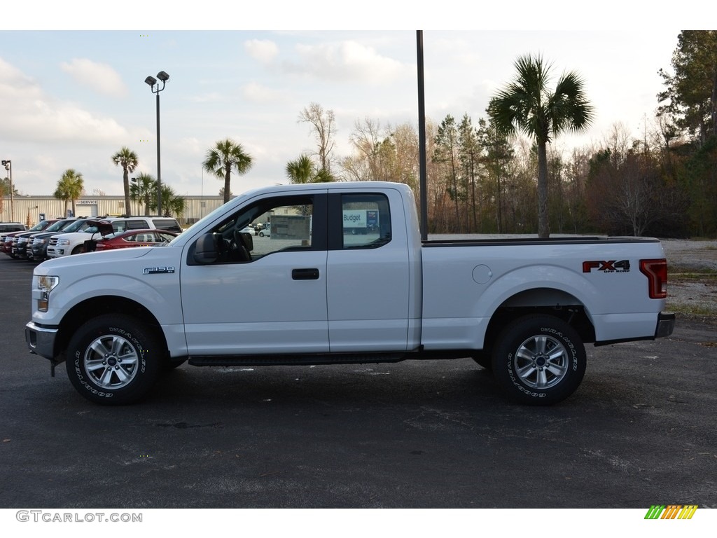2017 F150 XL SuperCab 4x4 - Oxford White / Earth Gray photo #8