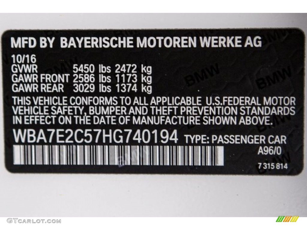 2017 7 Series 740i Sedan - Mineral White Metallic / Black photo #10