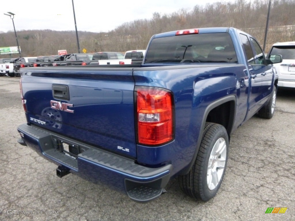 2017 Sierra 1500 SLE Double Cab 4WD - Stone Blue Metallic / Jet Black photo #6