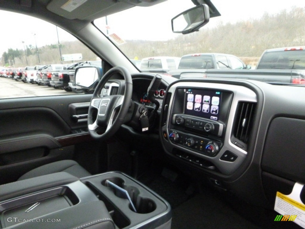 2017 Sierra 1500 SLE Double Cab 4WD - Stone Blue Metallic / Jet Black photo #10