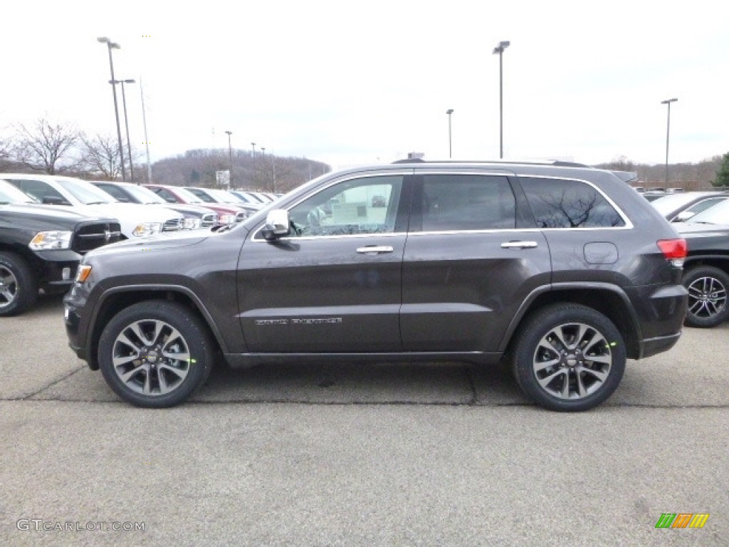 2017 Grand Cherokee Overland 4x4 - Granite Crystal Metallic / Black photo #3