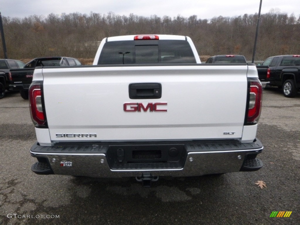 2017 Sierra 1500 SLT Crew Cab 4WD - White Frost Tricoat / Cocoa/­Dune photo #5