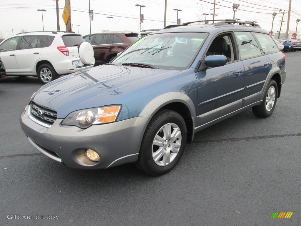 2005 Outback 2.5i Limited Wagon - Atlantic Blue Pearl / Off Black photo #2