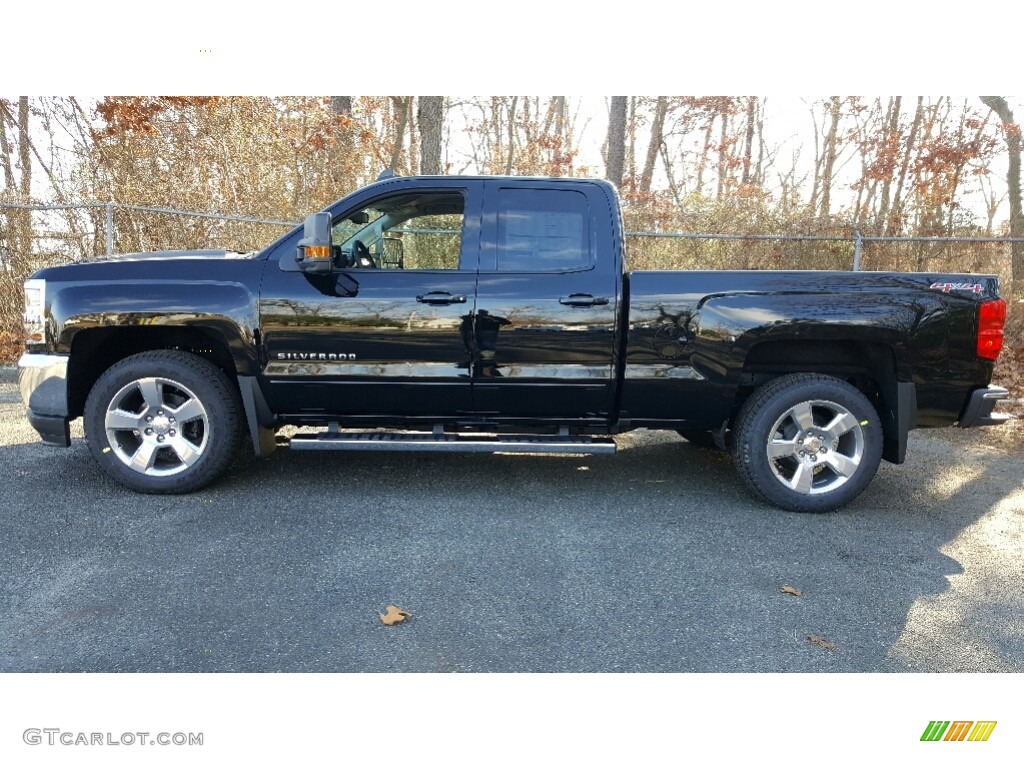 2017 Silverado 1500 LT Double Cab 4x4 - Black / Jet Black photo #3