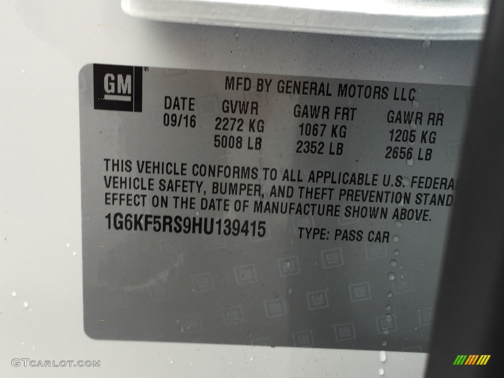 2017 Crystal White Tricoat Cadillac Ct6 3 6 Premium Luxury