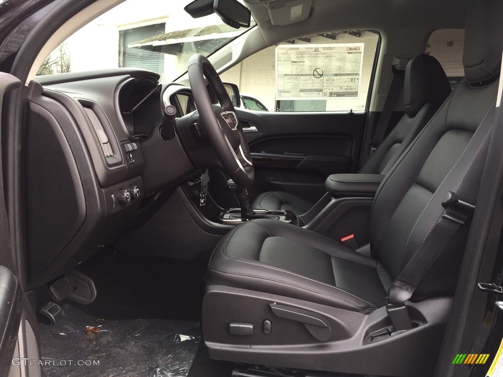 Jet Black Interior 2017 GMC Canyon SLT Crew Cab 4x4 Photo #117463733