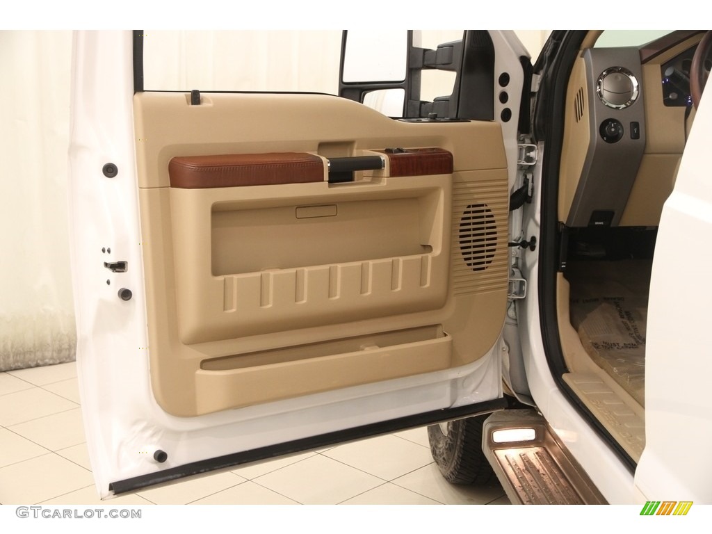 2012 F250 Super Duty Lariat Crew Cab 4x4 - White Platinum Metallic Tri-Coat / Adobe photo #5