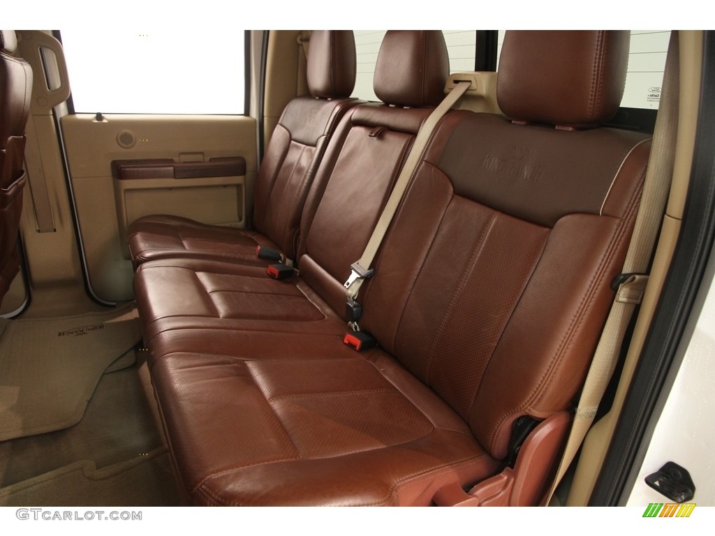 2012 F250 Super Duty Lariat Crew Cab 4x4 - White Platinum Metallic Tri-Coat / Adobe photo #19