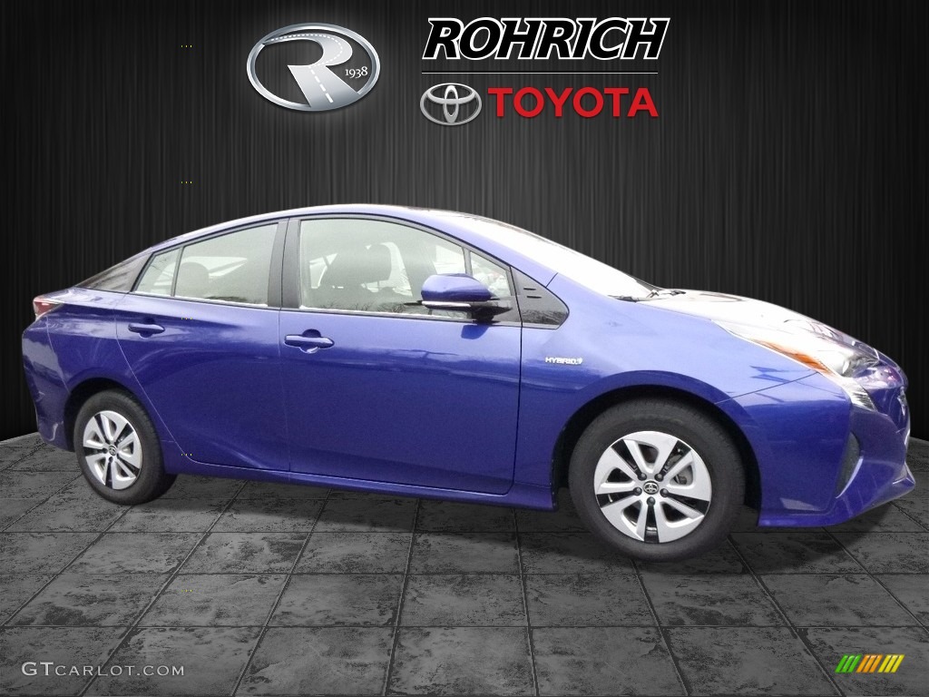 2016 Prius Three - Blue Crush Metallic / Black photo #1