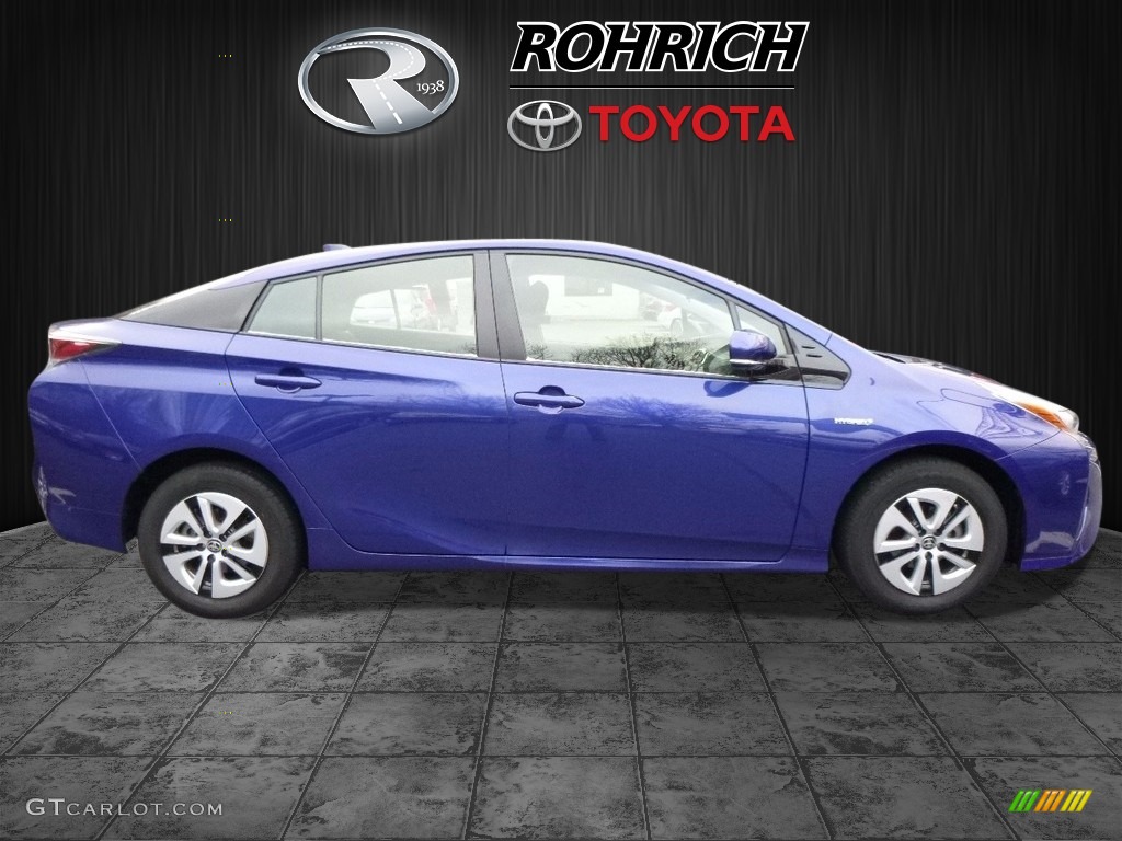 2016 Prius Three - Blue Crush Metallic / Black photo #2