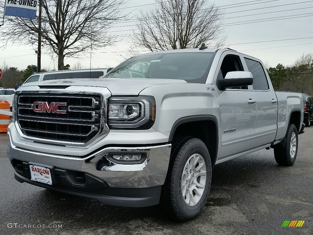 2017 Sierra 1500 SLE Crew Cab 4WD - Quicksilver Metallic / Jet Black photo #1