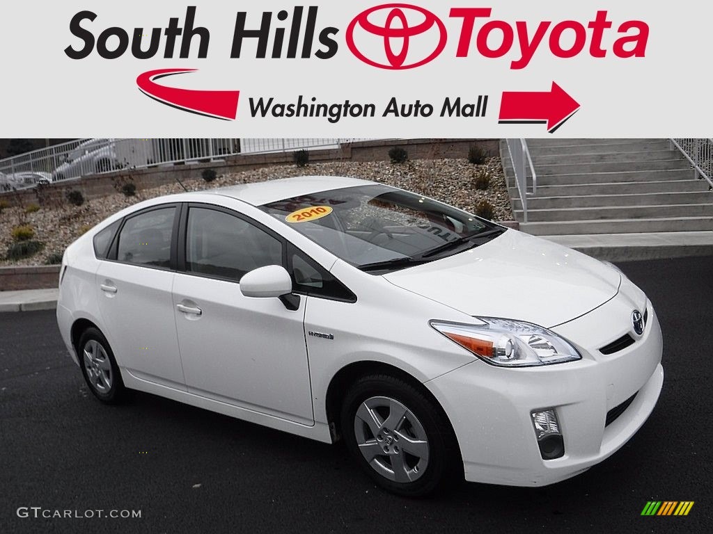 2010 Prius Hybrid II - Blizzard White Pearl / Bisque photo #1