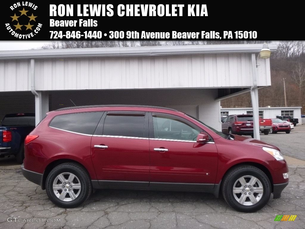 2010 Traverse LT AWD - Red Jewel Tintcoat / Dark Gray/Light Gray photo #1