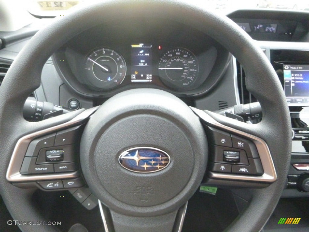 2017 Subaru Impreza 2.0i Premium 5-Door Black Steering Wheel Photo #117477086