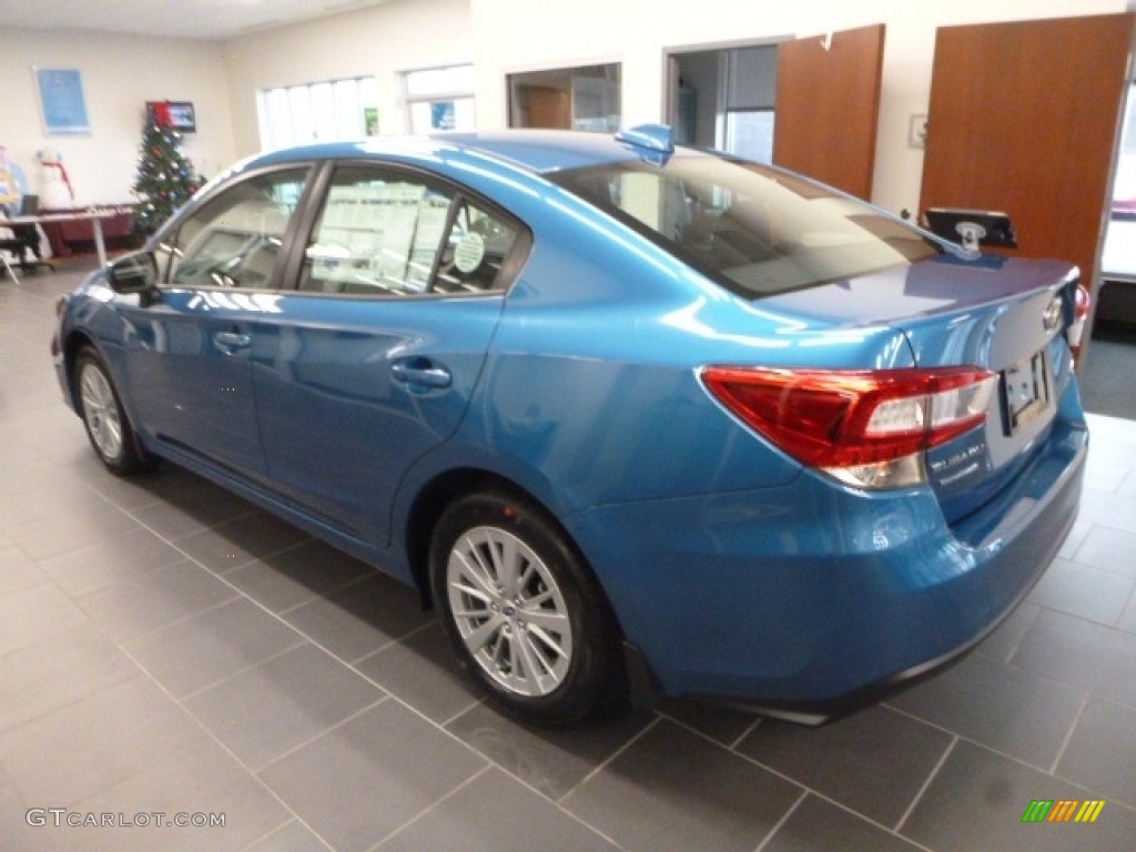 2017 Impreza 2.0i Premium 4-Door - Island Blue Pearl / Black photo #8