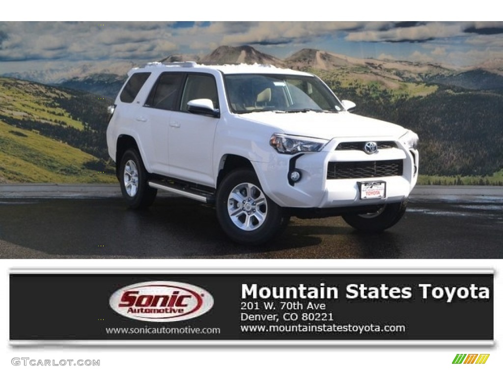 2016 4Runner SR5 4x4 - Super White / Sand Beige photo #1