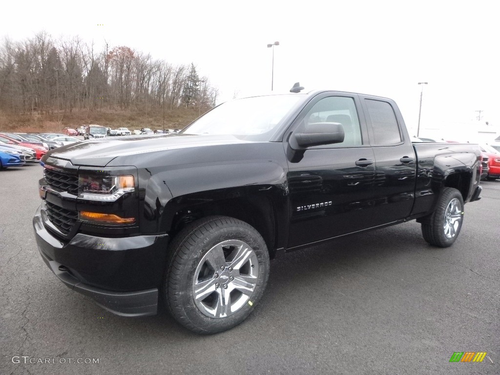 2017 Silverado 1500 Custom Double Cab 4x4 - Black / Dark Ash/Jet Black photo #1