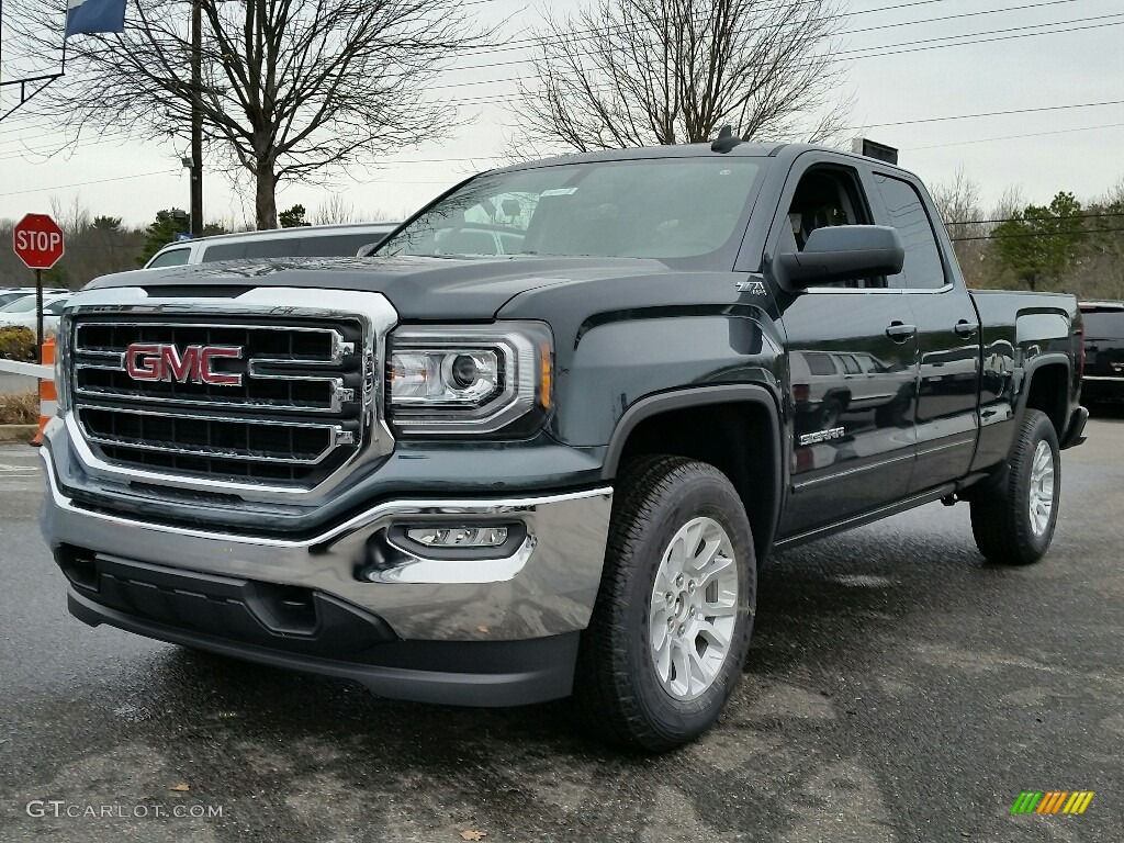 2017 Sierra 1500 SLE Double Cab 4WD - Dark Slate Metallic / Jet Black photo #1