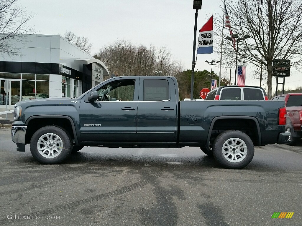 Dark Slate Metallic 2017 GMC Sierra 1500 SLE Double Cab 4WD Exterior Photo #117479375