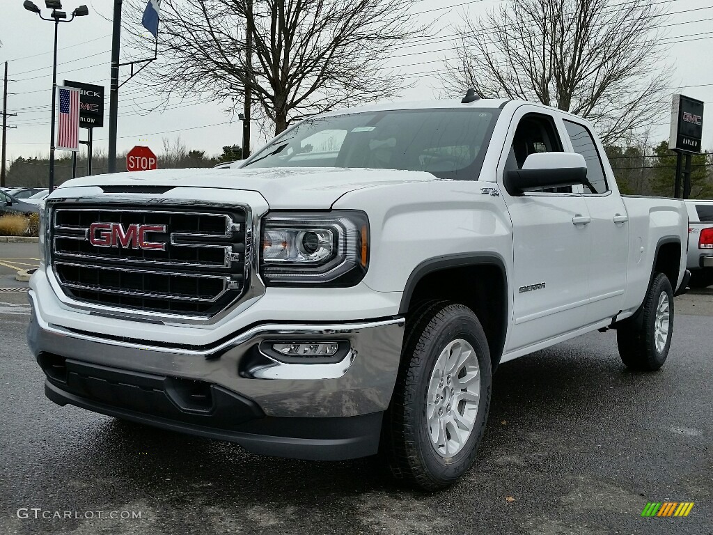 2017 Sierra 1500 SLE Double Cab 4WD - Summit White / Jet Black photo #1