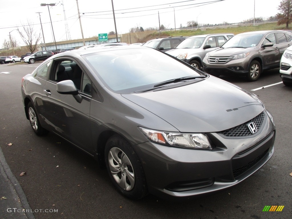 2013 Civic LX Coupe - Polished Metal Metallic / Black photo #7
