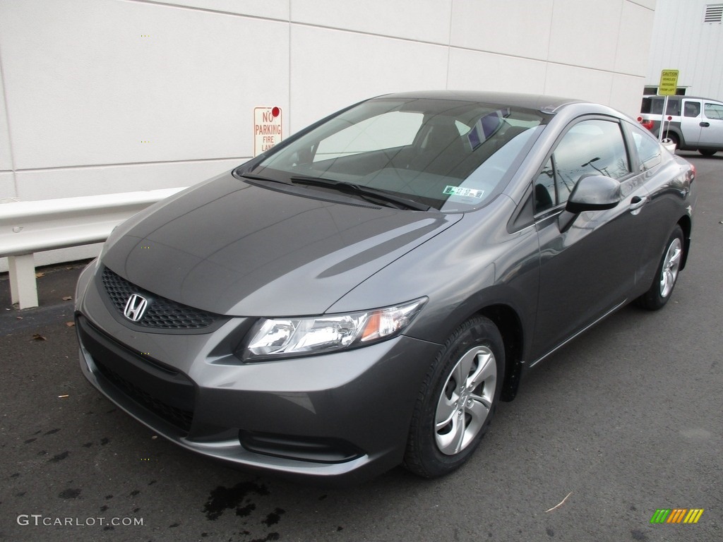 2013 Civic LX Coupe - Polished Metal Metallic / Black photo #9