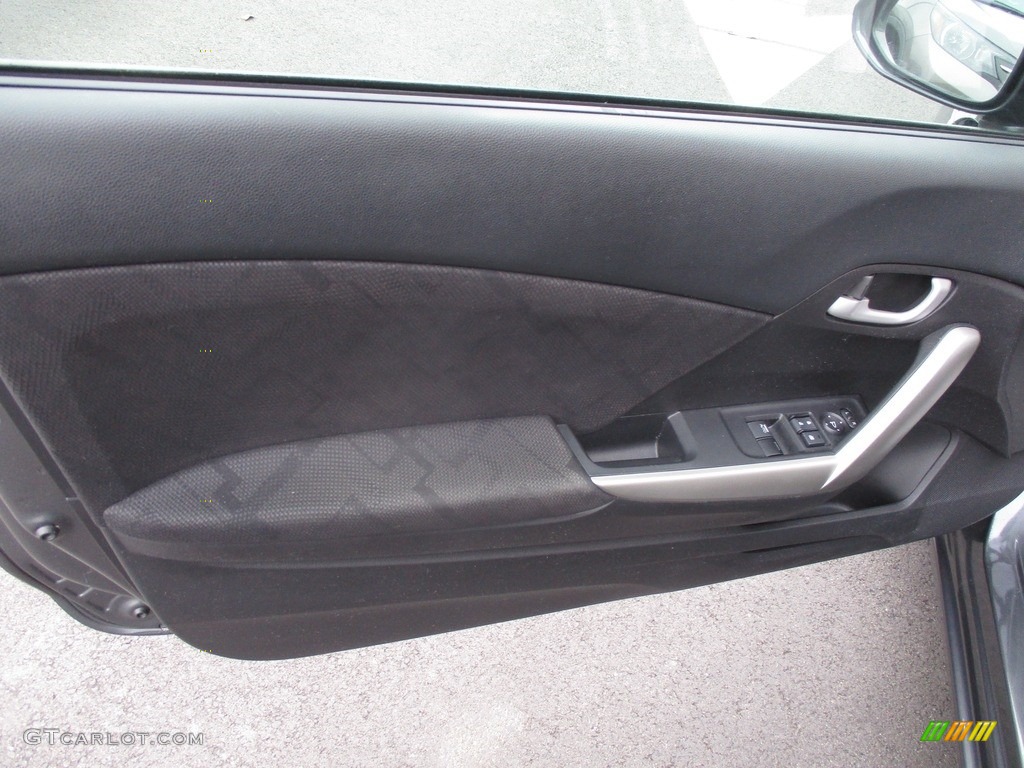 2013 Civic LX Coupe - Polished Metal Metallic / Black photo #10