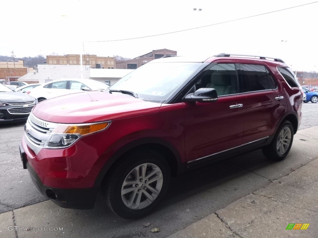 2014 Explorer XLT 4WD - Ruby Red / Medium Light Stone photo #6