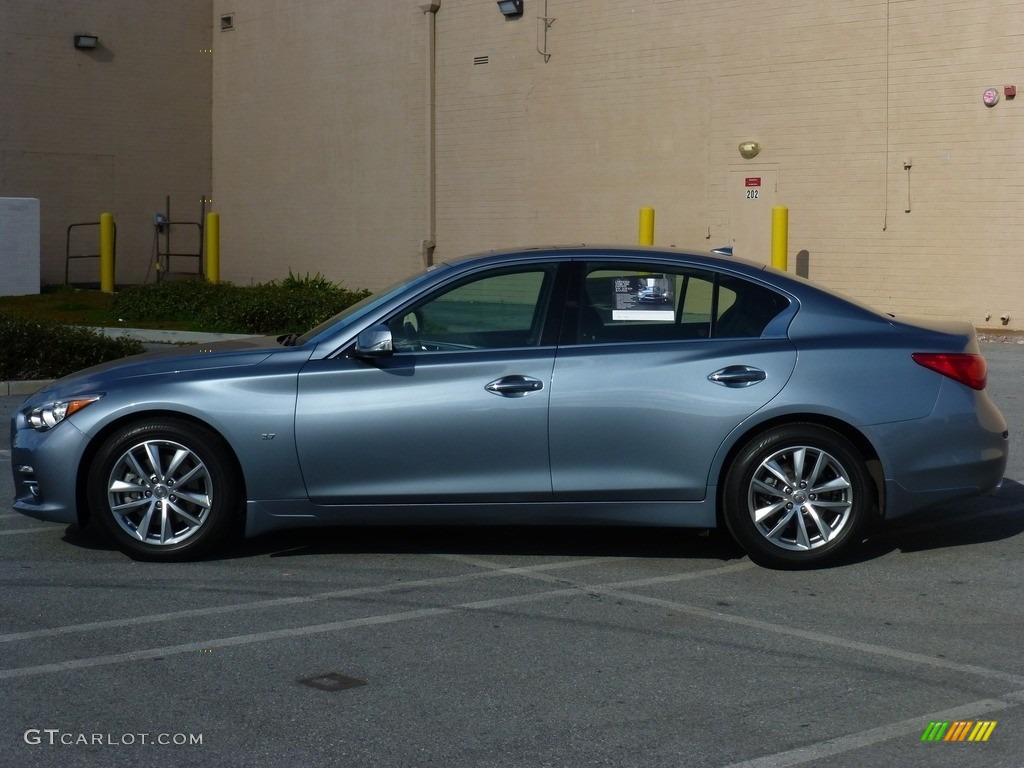 2015 Q50 3.7 - Hagane Blue / Graphite photo #3