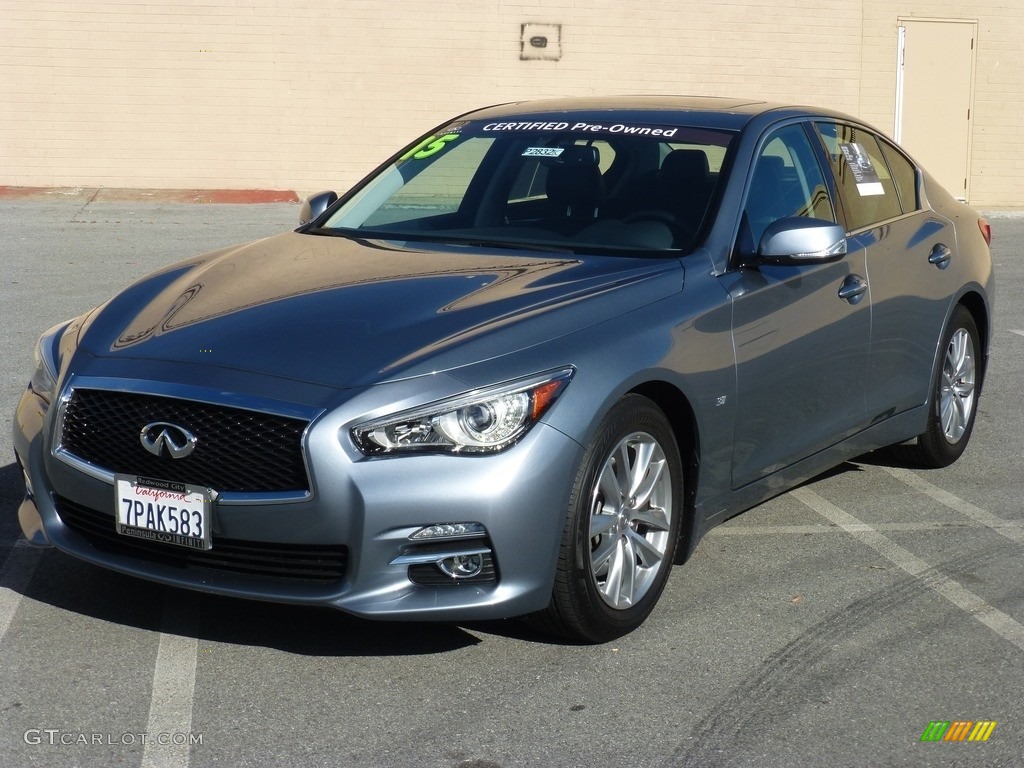 2015 Q50 3.7 - Hagane Blue / Graphite photo #27