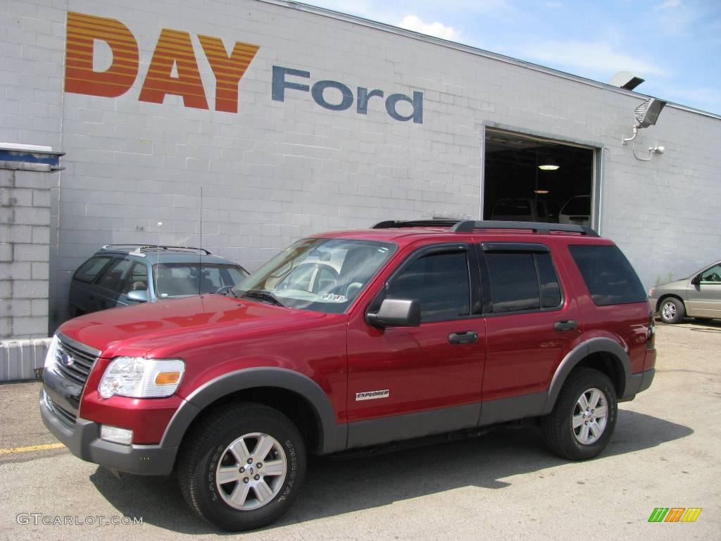 2006 Explorer XLT 4x4 - Redfire Metallic / Stone photo #1