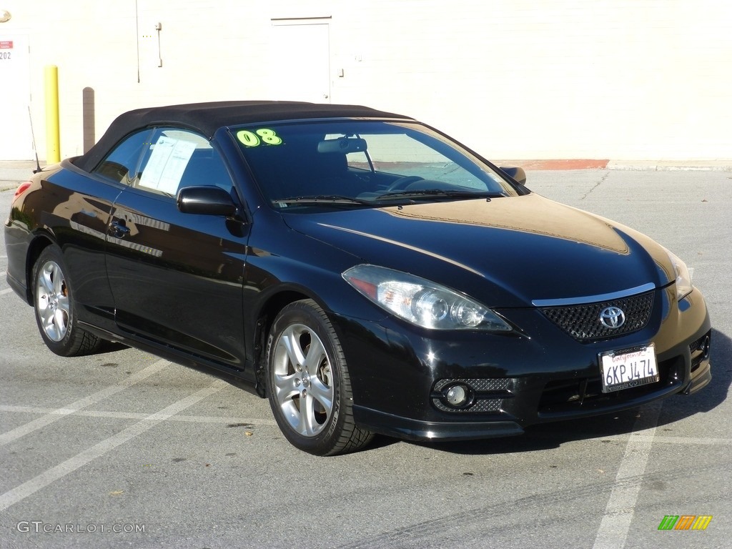 2008 Solara SE V6 Convertible - Black / Dark Stone photo #1
